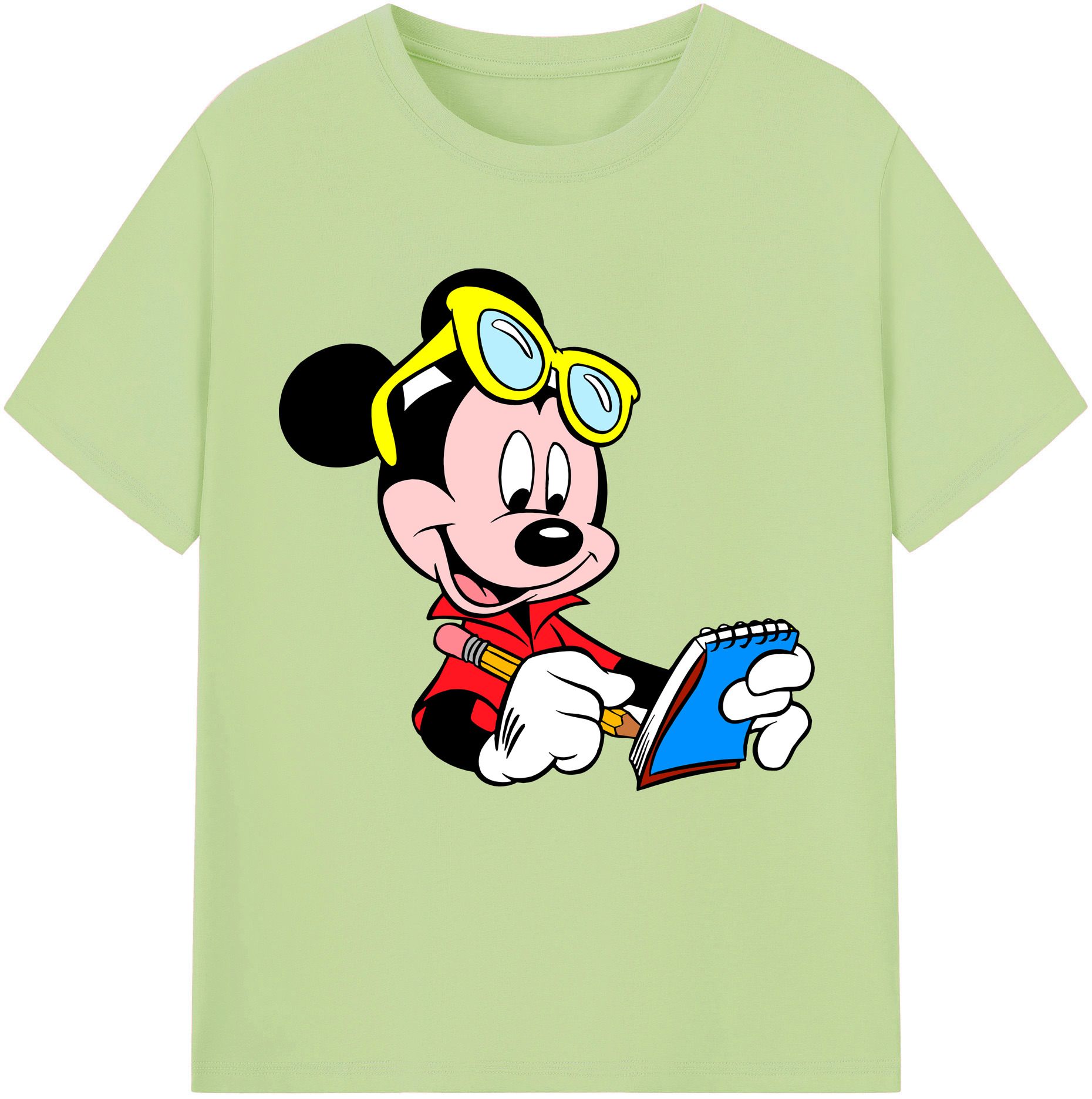 （画像用） ミッキーマウス Mickey Mouse 綿100％半袖Tシャツ（フロントプリント）